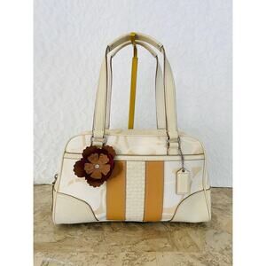 Coach Hampton signature striped multicolored Carryall F13339